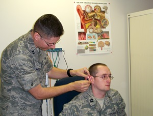 Soldier Getting Fitted for a Hearing Aid