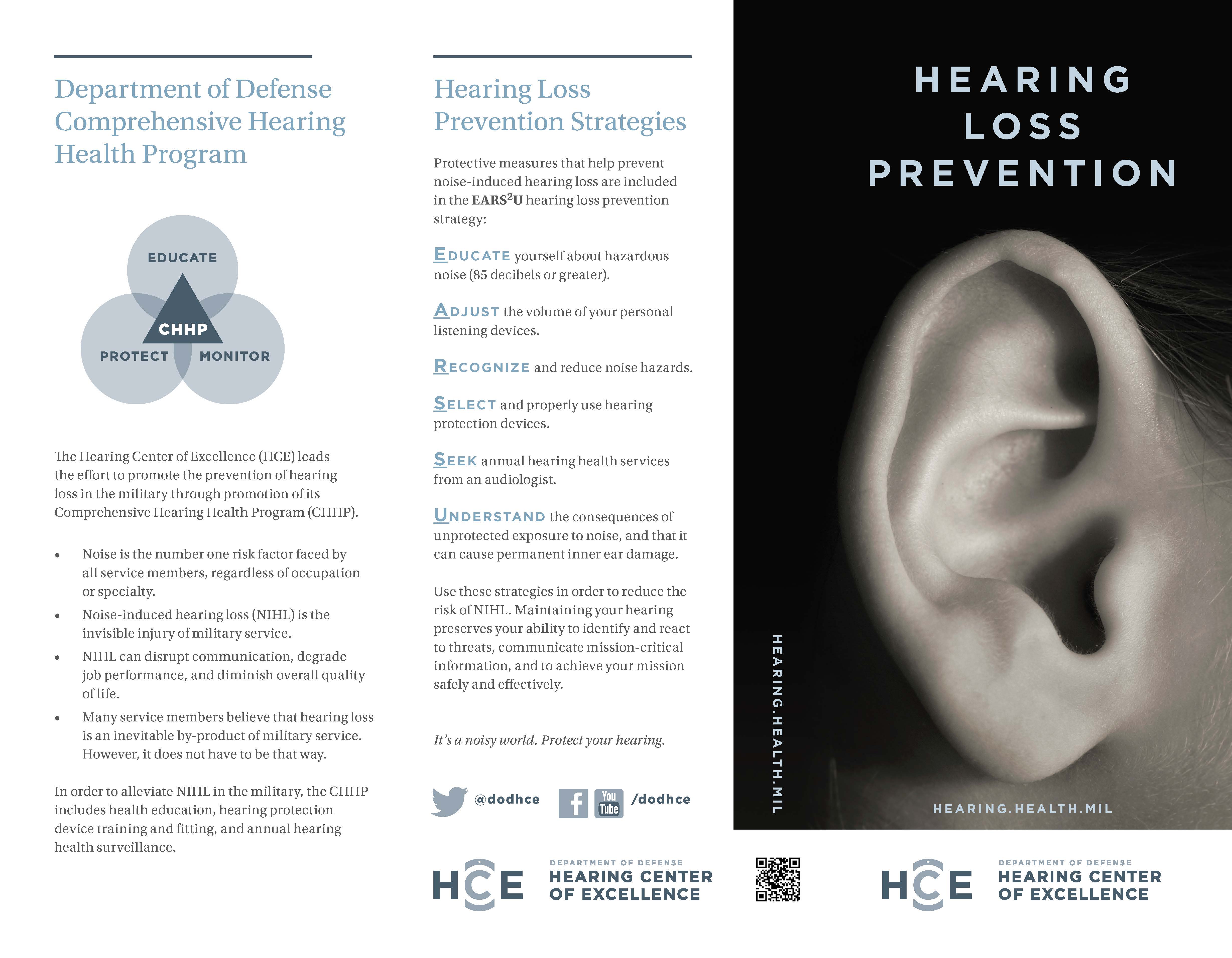 Hearing Loss Prevention - 8.5 x11 folded in three