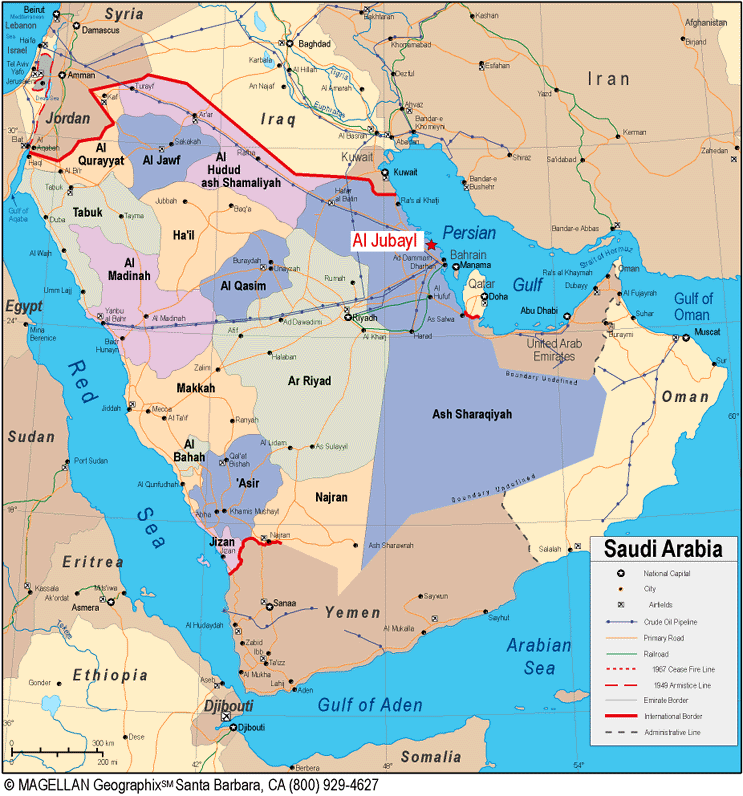 Figure 2. Map of Saudi Arabia
