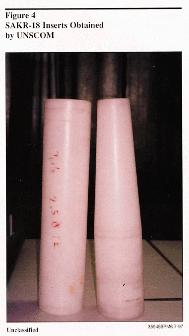 Figure 4: SADR-18 Inserts Obtained by UNSCOM