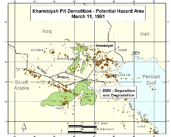Figure 46. 2000 Potential Hazard area for Day 2: March 11, 1991