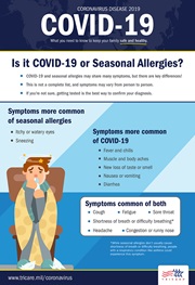 Link to biography of Is it COVID-19 or Seasonal Allergies?