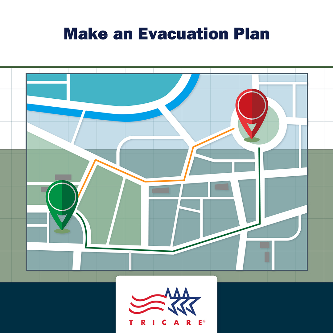 Link to Infographic:  Image of map with text "Make Evacuation Plan"