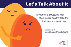 This graphic is an image of a yellow, amorphous blob with its arm around an orange blob with a sad face, comforting it.