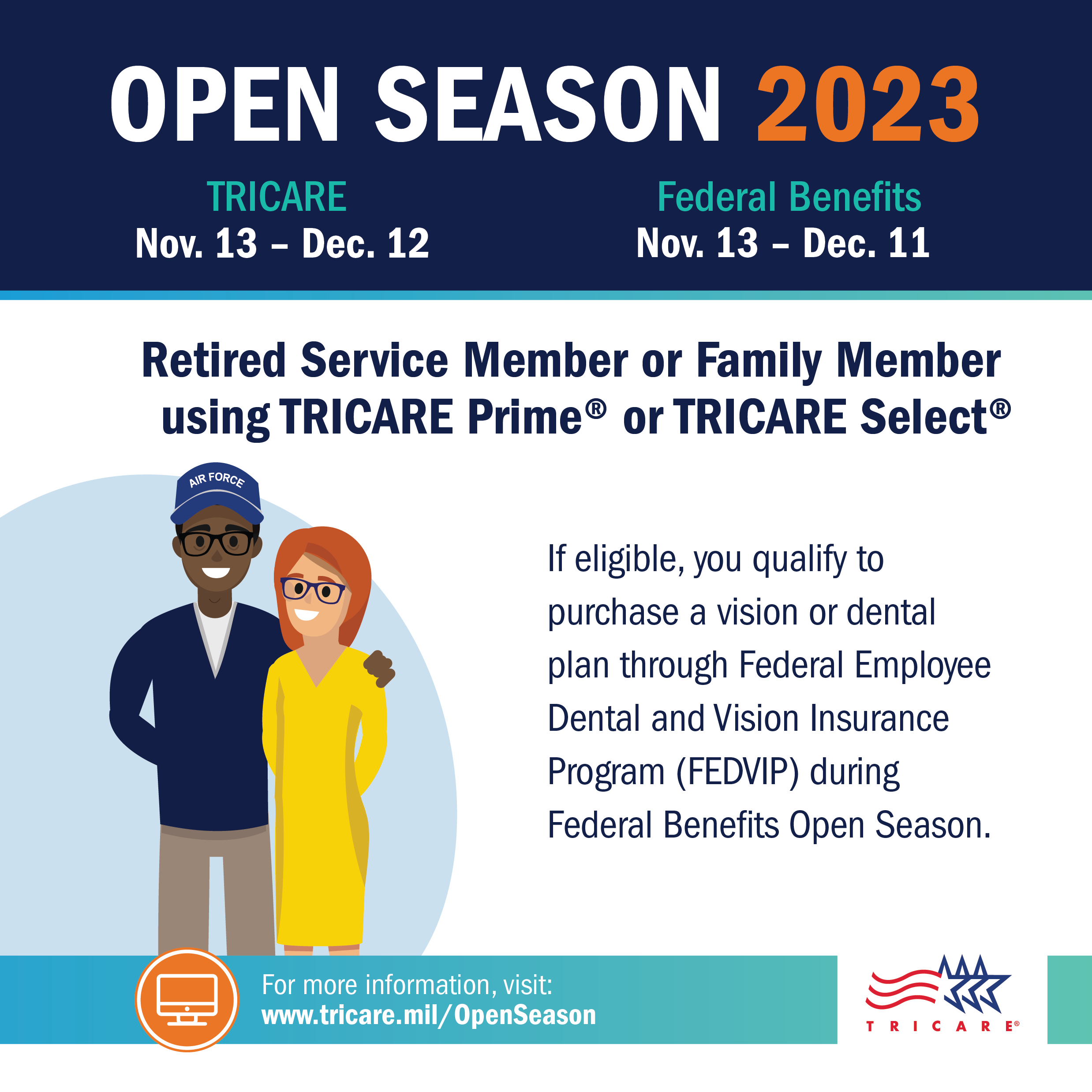 TRICARE Open Season Retired Service Members & Families, Vision