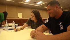 Military personnel in classroom