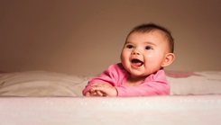 infant smiling