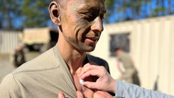 U.S. Army 1st Lt. Ilnur Sibagatulin competes during the U.S. Army Best Medic Competition