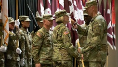 U.S. Army Lt. Gen. Mary Izaguirre was sworn in as the 46th Surgeon General of the U.S. Army during a change of command ceremony at Joint Base San Antonio in Fort Sam Houston on Jan. 25, 2024. (Photo by Joseph Kumzak)