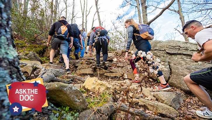 Image of U.S. Marines with The Basic School, Headquarter and Service Battalion, hike Old Rag Mountain at the Shenandoah National Park, Madison County, Va., Nov. 7, 2018. The motivational hike was held in honor of the Marine Corps Birthday as well as Veterans’ Day. (U.S. Marine Corps photo by Lance Cpl. Quinn Hurt).