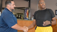 military personnel shaking hands