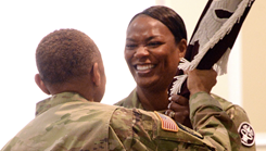 Military personnel at MAHC change of command ceremony