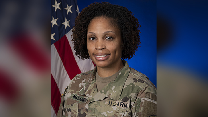 U.S. Army Staff Sgt. Ta’ Quesha S. Abson, an instructor in the Practical Nurse Course Phase II at Walter Reed, was recently recognized for helping to save the life of a suicide-attempt victim while she was on temporary duty assignment at Fort Liberty, North Carolina in August. (Courtesy Photo)