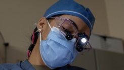 U.S. Air Force Master Sgt. Victoria Castaneda in dental setting