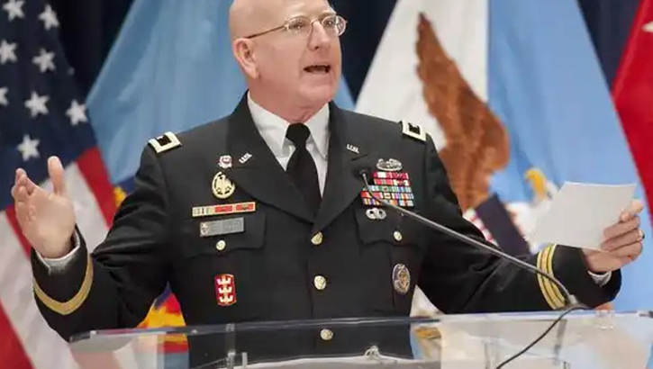 Then U.S. Army Maj. Gen. Gregg F. Martin, who was serving as president of the National Defense University at the time, speaks during the university's graduation ceremony on Fort Lesley J. McNair, Washington, D.C., on June 13, 2013. (Photo by U.S. Army Staff Sgt. Sean K. Harp)