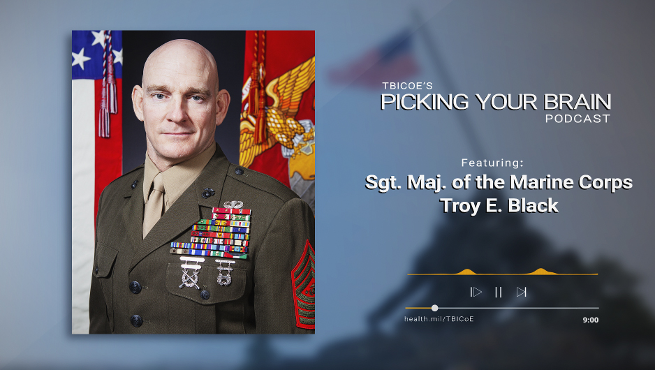 Thumbnail image of the Picking Your Brain podcast episode with Sgt. Maj. Troy Black